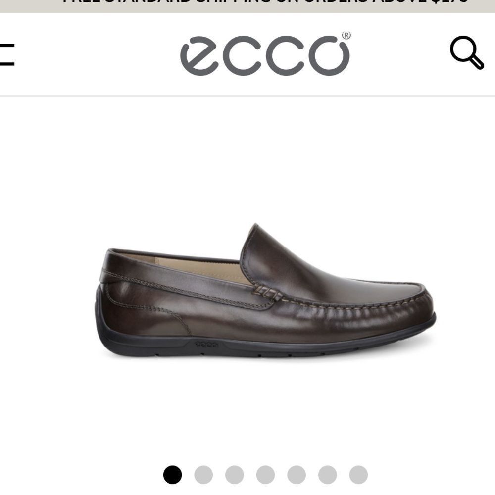 ECCO Mens Moc Leather Shoes NWOT